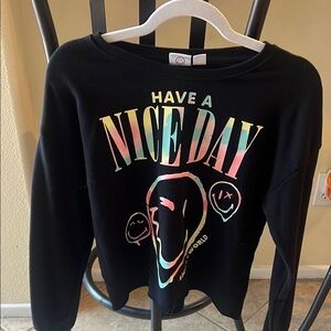 Have A Nice Day Black Sweatshirt